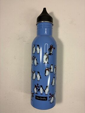 Vera Bradley Light Blue Penguin Print Stainless Water Bottle